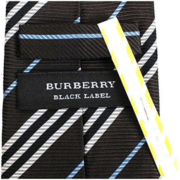Burberry Black Label Silk Tie Stripe BURBERRY BLACK LABEL Men's